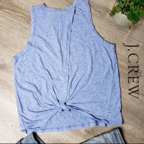 J. Crew Tops - J crew knotted open back tank top size extra large